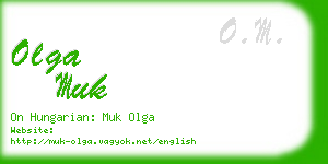 olga muk business card